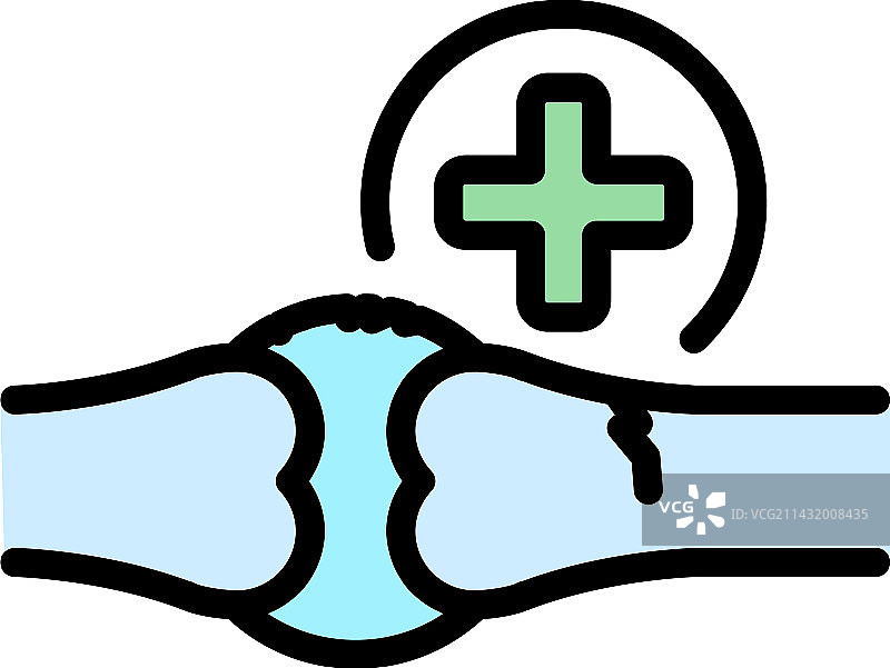 医疗骨骼护理扁平图标图片素材