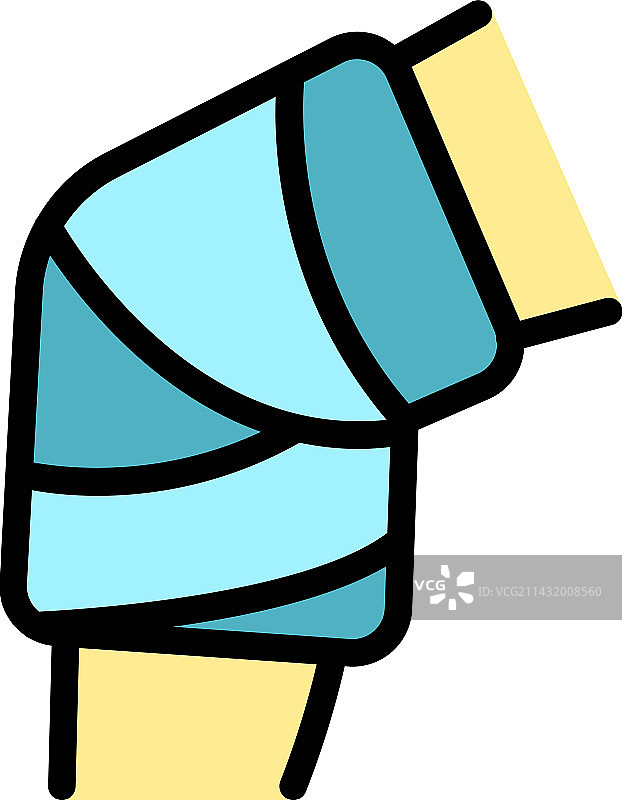 石膏固定膝盖图标图片素材