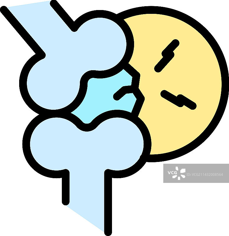 关节炎膝盖扁平图标图片素材