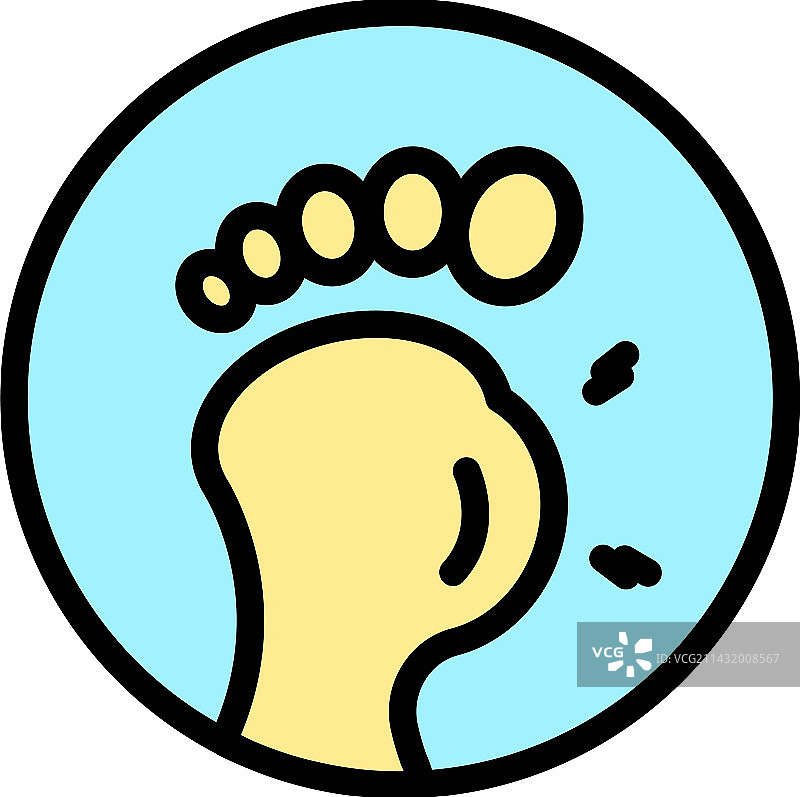 足部炎症扁平图标图片素材