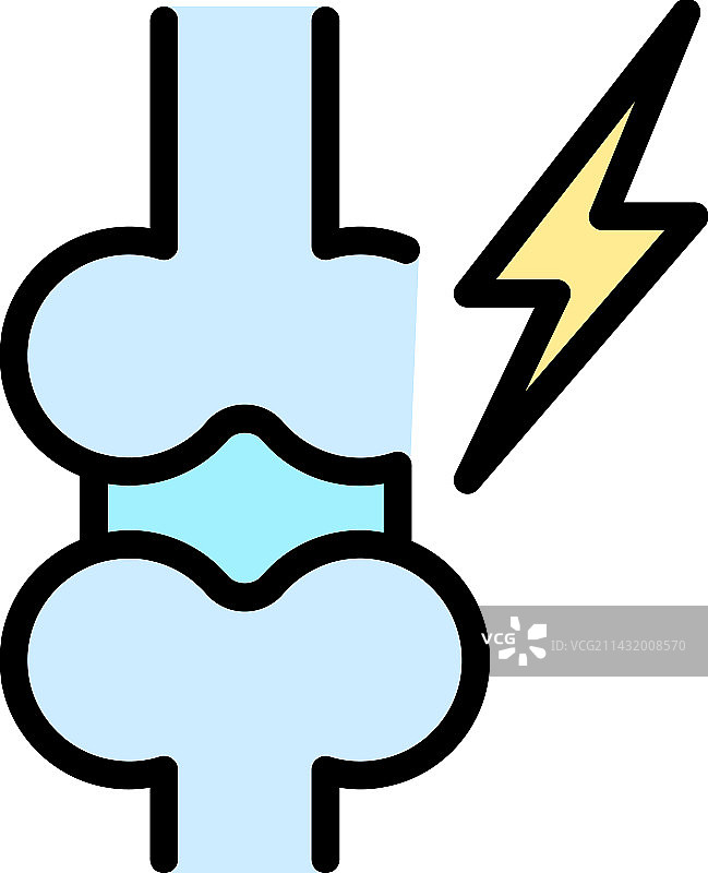 膝盖疾病扁平图标图片素材