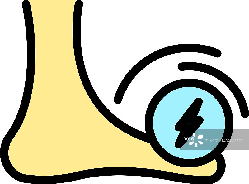 足部疾病扁平图标图片素材