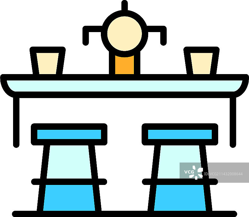 啤酒计数器图标（扁平风格）图片素材