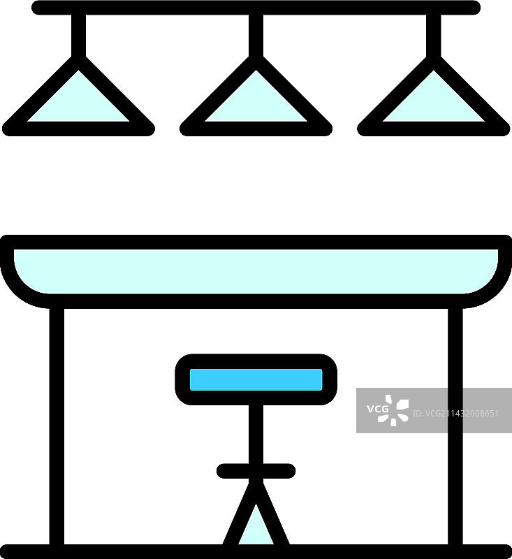 食品柜台扁平图标图片素材