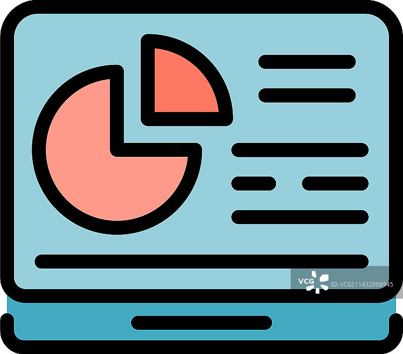 财务报告图标（扁平风格）图片素材