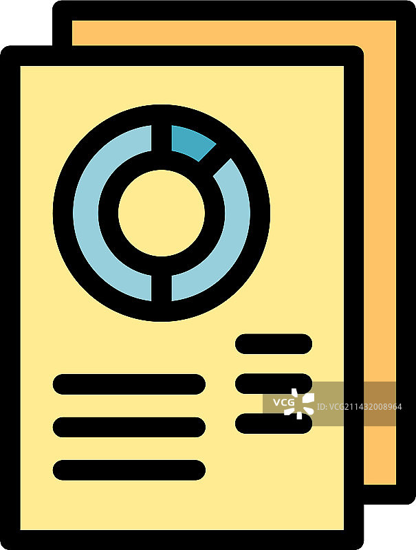 商业报告图标（扁平风格）图片素材