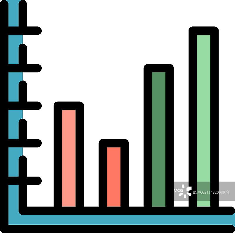 商业图表扁平图标图片素材