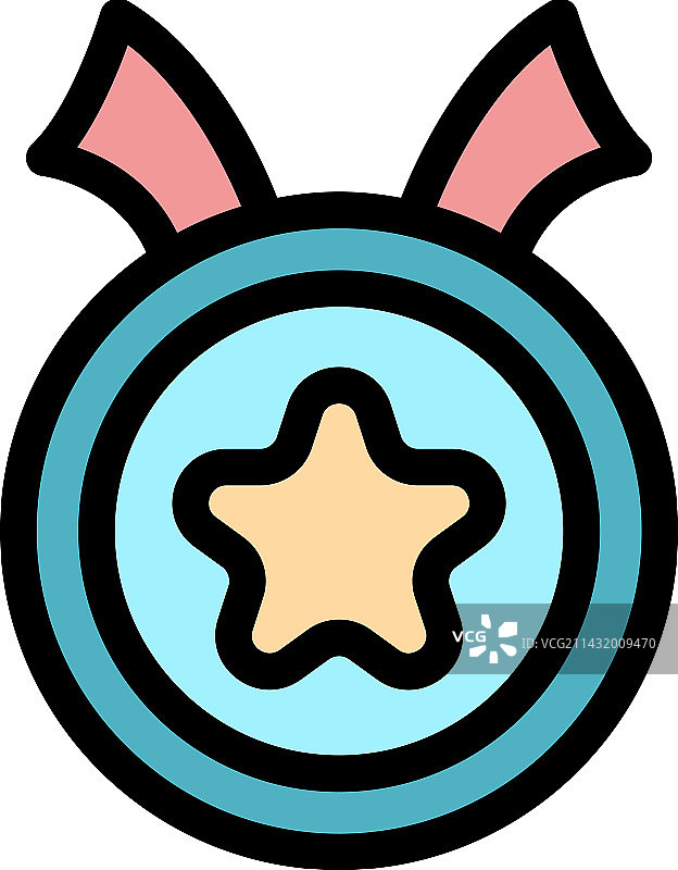 排名奖牌图标（扁平风格）图片素材