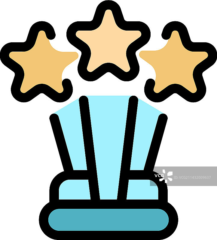 比赛奖杯扁平图标图片素材