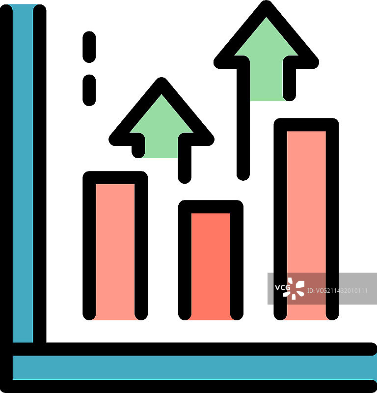 经理图表图标扁平风格图片素材