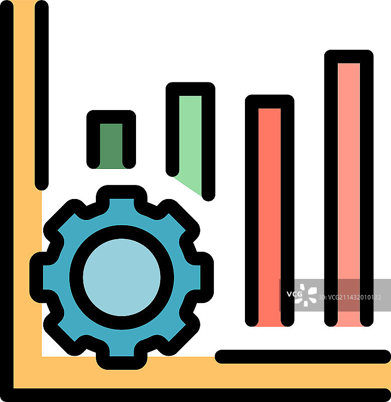 金融图表扁平图标图片素材