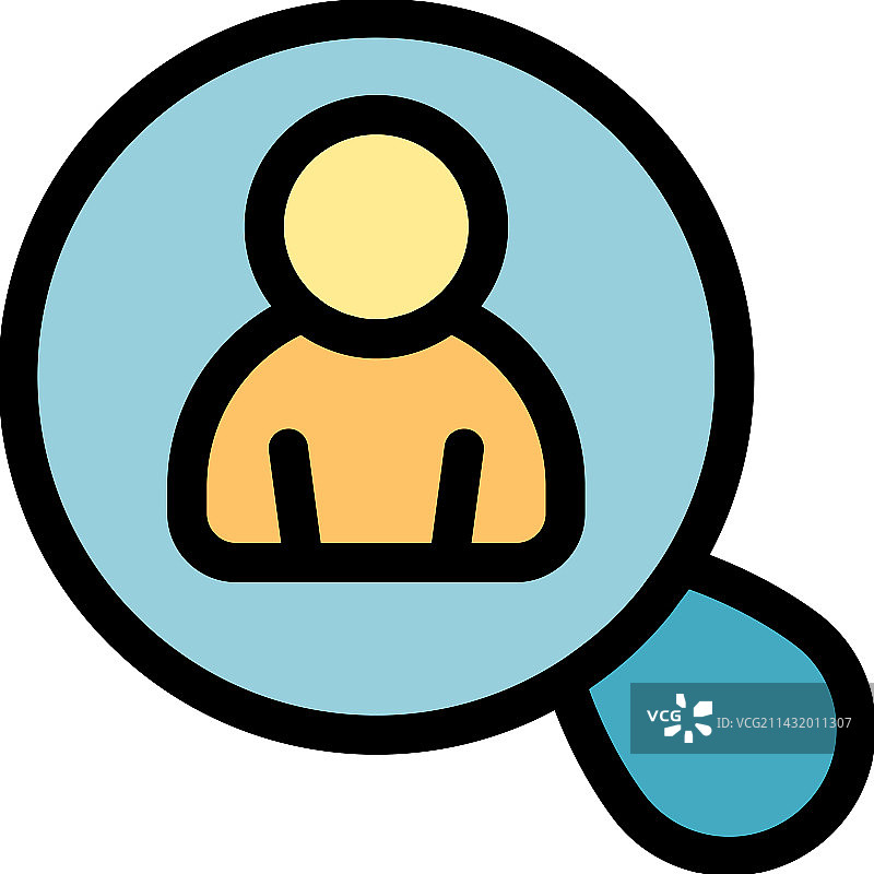 用户放大图标（扁平风格）图片素材