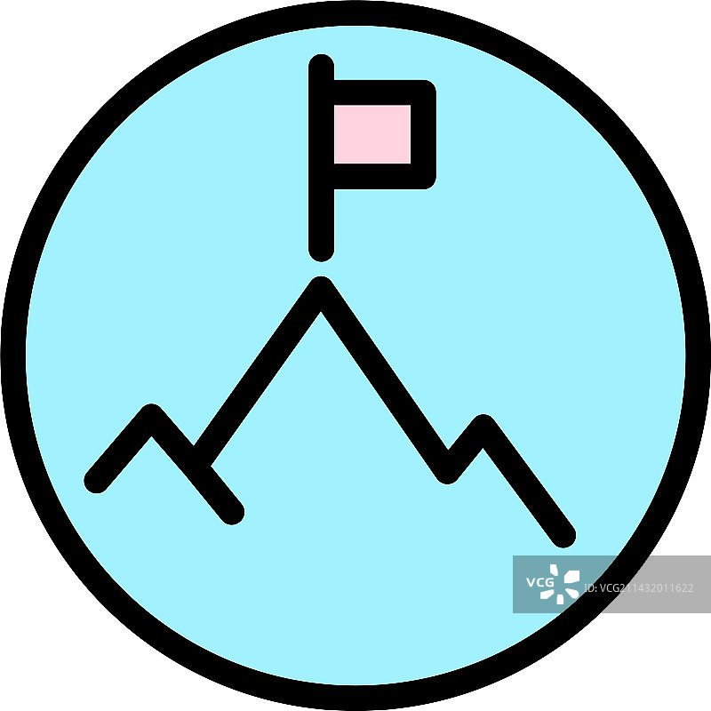 目标峰值扁平图标图片素材