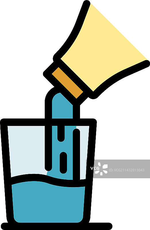 乳制品维生素图标（扁平风格）图片素材