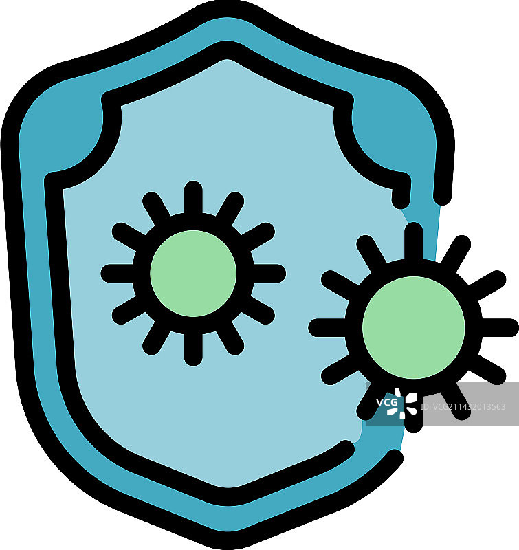 病毒免疫力扁平图标图片素材