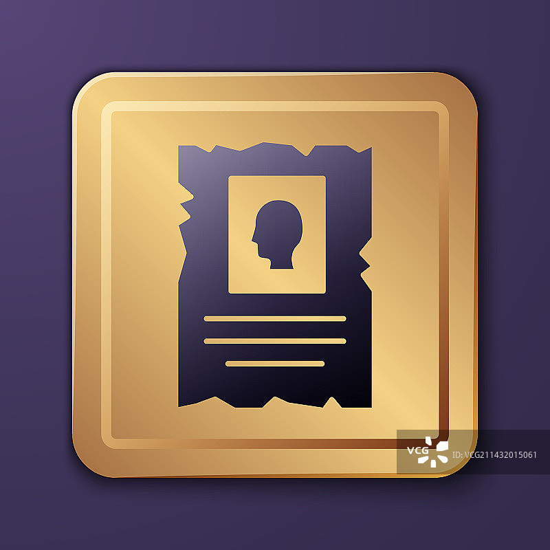 紫色通缉令海报图标图片素材