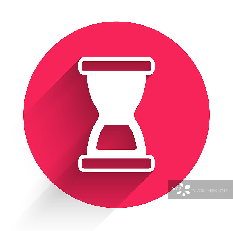 白色旧沙漏与流沙图标图片素材