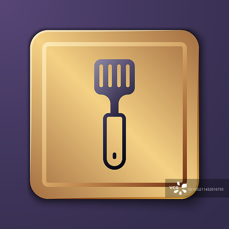 紫色背景上的紫色刮铲图标图片素材