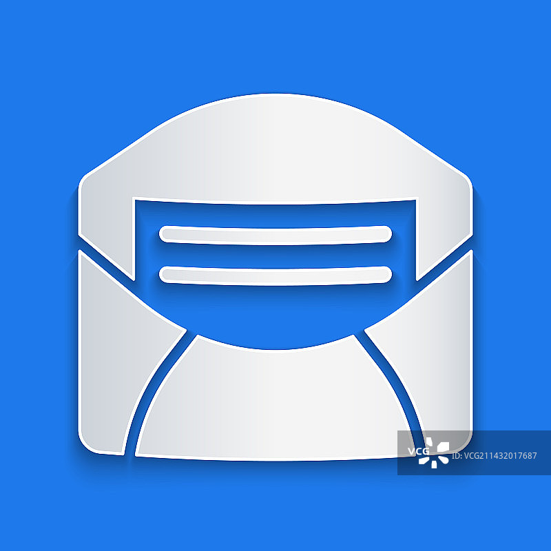 剪纸风格邮件图标图片素材