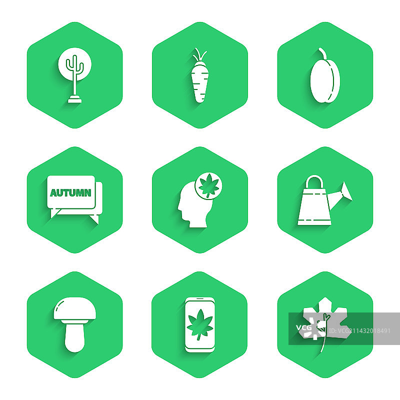 人头、叶子与手机图案图片素材