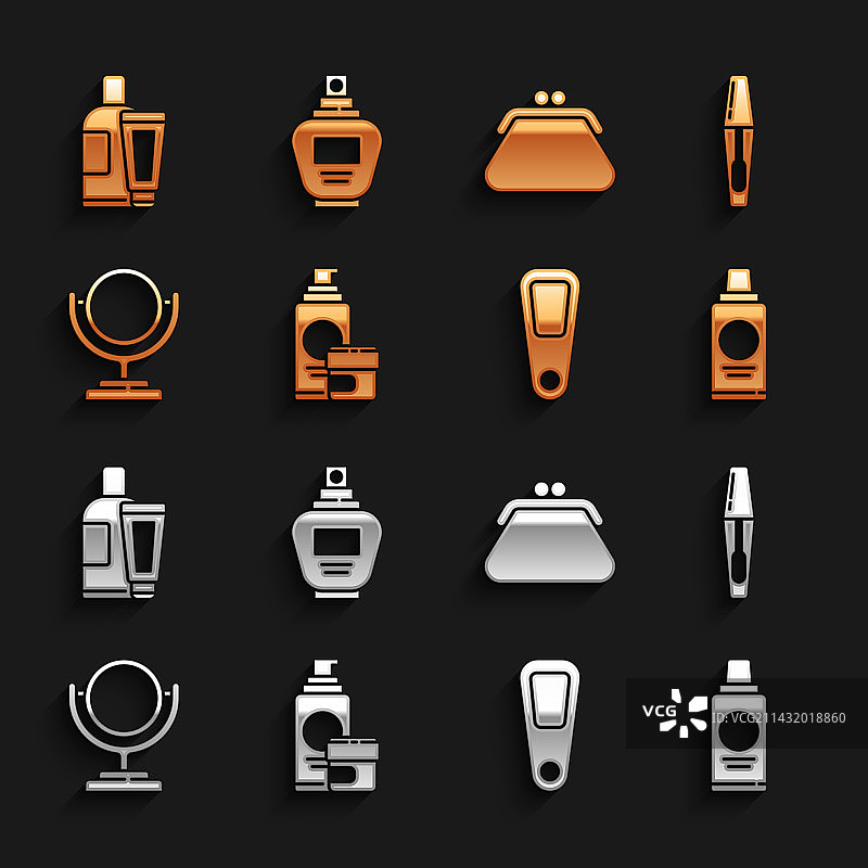 面霜或乳液化妆品软管睫毛膏刷合集图片素材