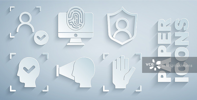 人脸识别、用户保护手掌指纹图片素材