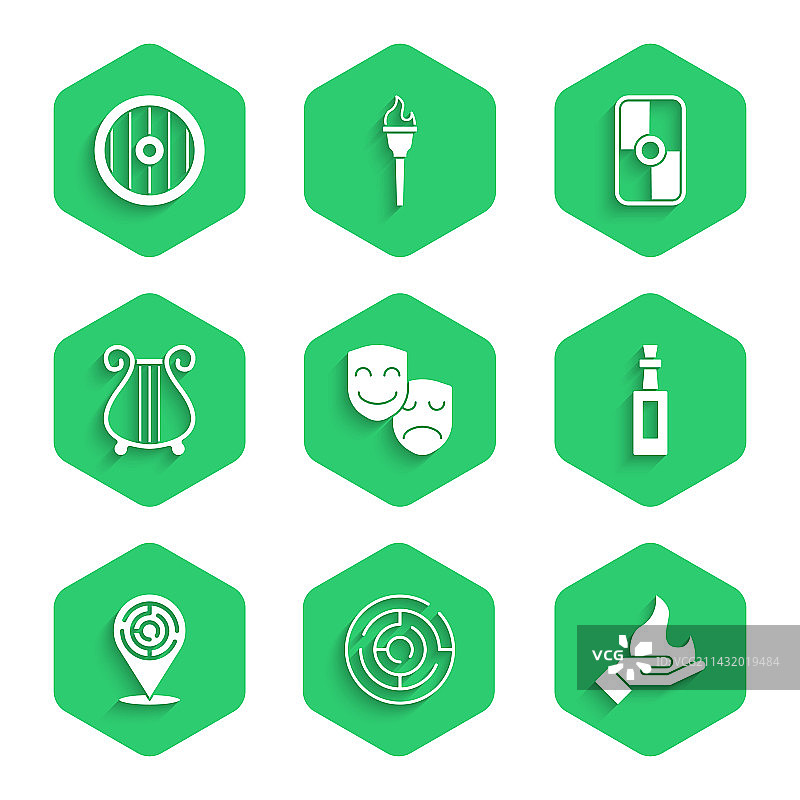 喜剧和悲剧面具米诺陶洛斯迷宫图片素材