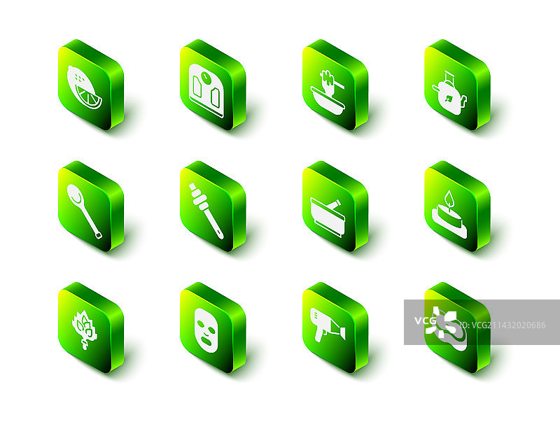 浴室秤蜂蜜勺碗组合图片素材