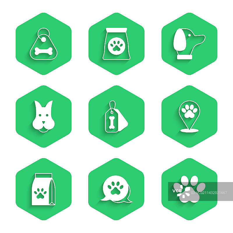 带有骨头爪印位置的狗项圈图片素材