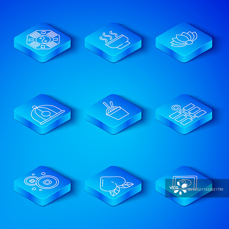 中国风货币面条套装图片素材