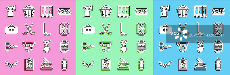 健身套装：摇摇杯、冰球场、空气图片素材