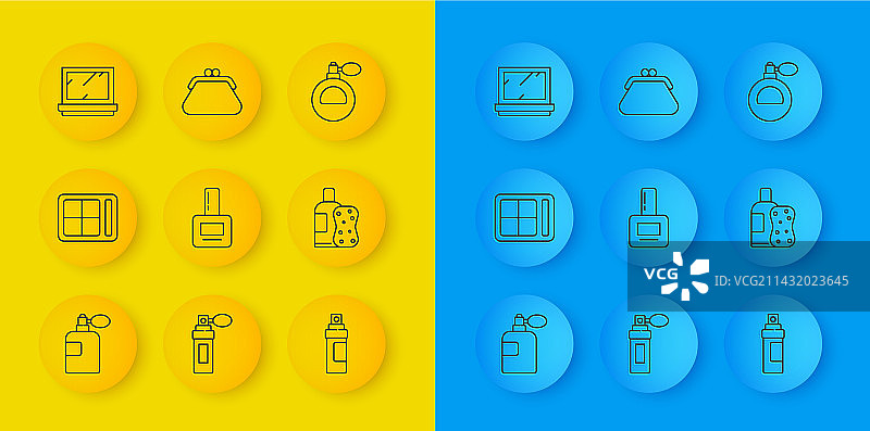 香水眼影盘与指甲油组合图片素材