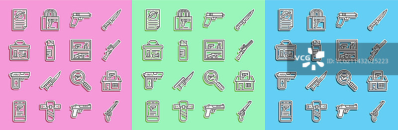 左轮手枪、猎枪和手枪图片素材