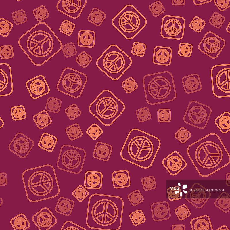 棕色线条和平标志无缝图案图片素材