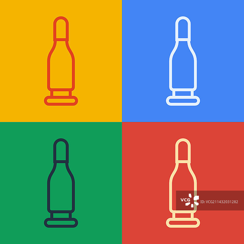 波普艺术线条子弹图标彩色背景图片素材