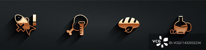 禁止食用鱼类：转基因鸡肉、纯素食品图片素材