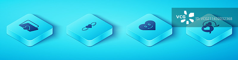 2.5D情人节宣传单心形图片素材