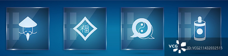 斗笠草帽新年套装图片素材