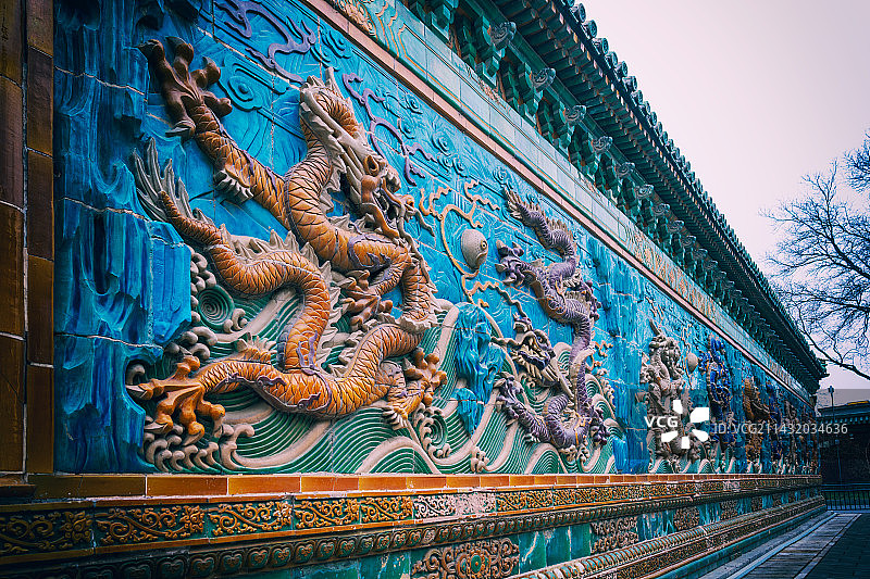 北海公园九龙壁图片素材