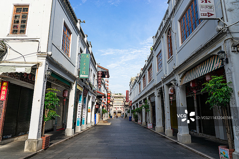 中国广东省潮州市潮州古城潮州牌坊街图片素材