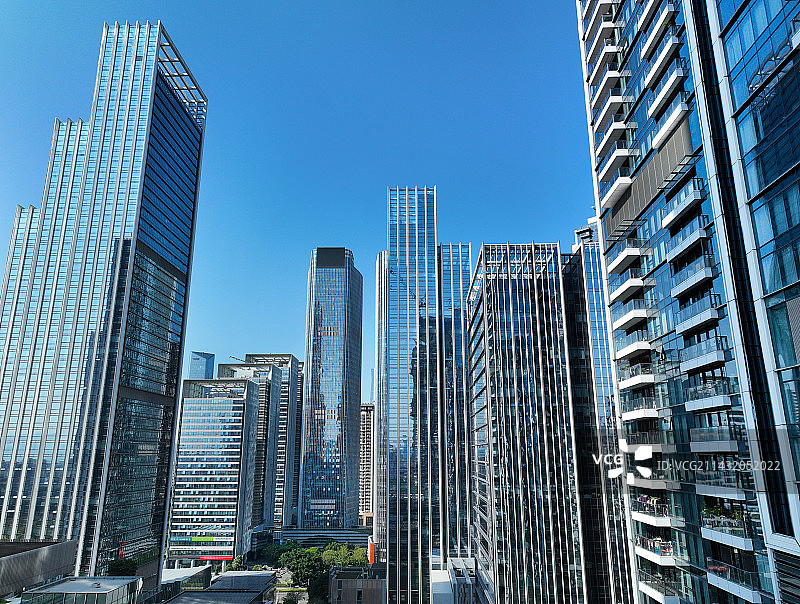 广东省深圳市南山区万象天地大冲商务中心高新园航拍图片素材
