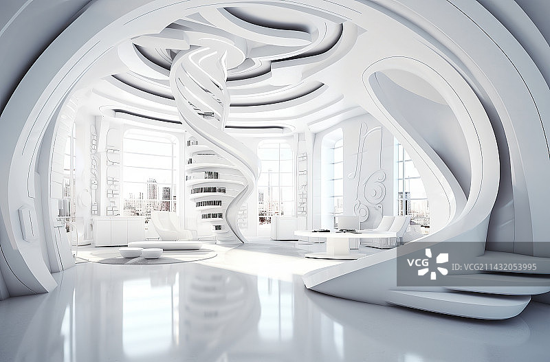 三维渲染科技概念空间图片素材