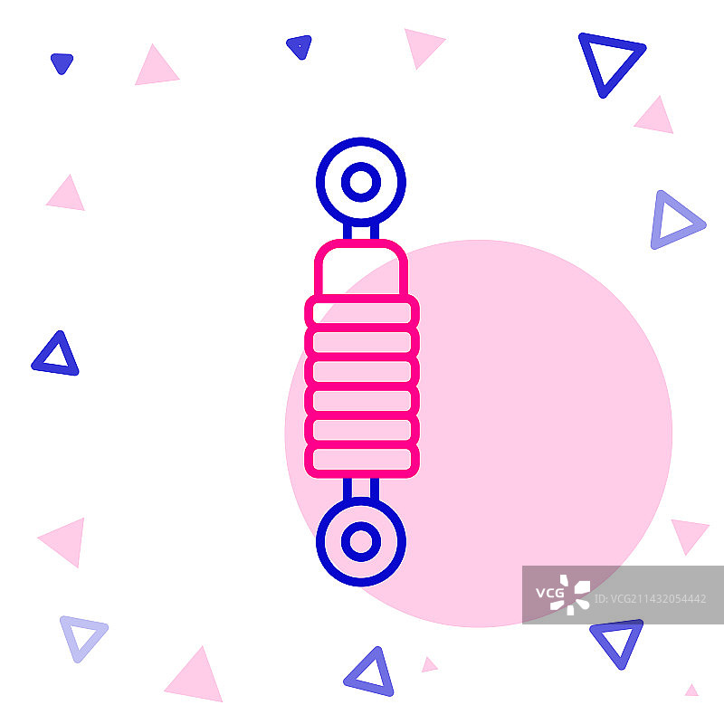 白色背景上的线性减震器图标图片素材