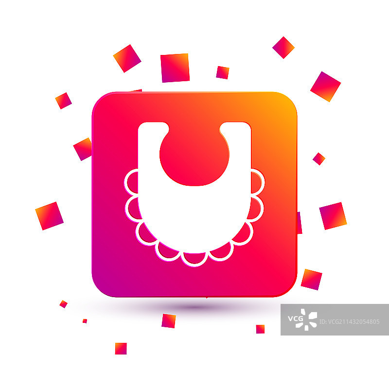 白色婴儿围兜图标图片素材