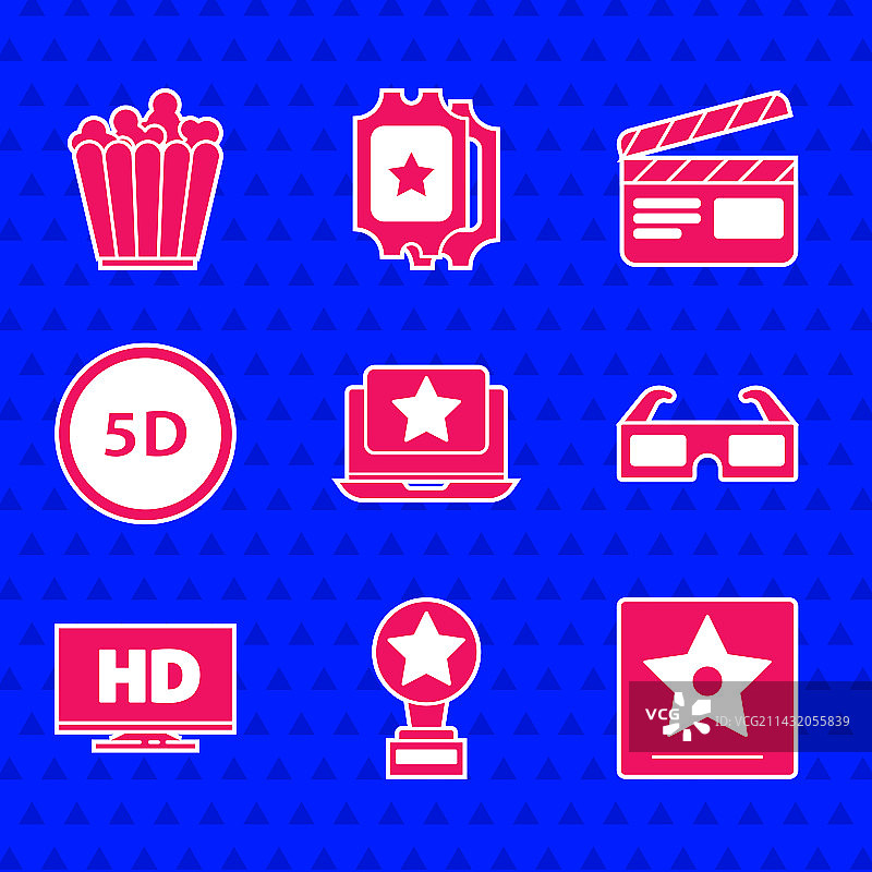 笔记本电脑电影奖杯星光大道图片素材