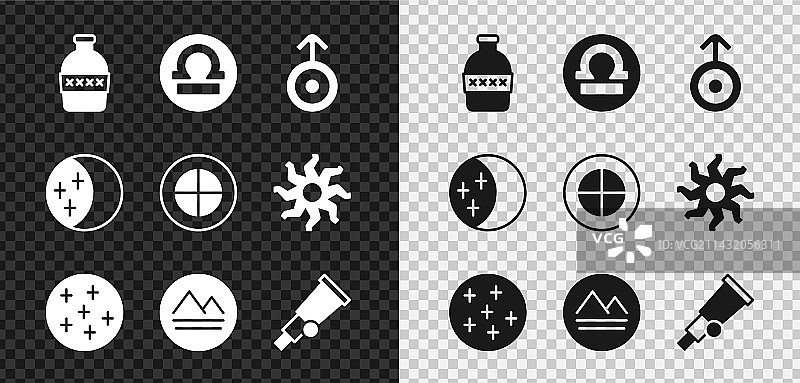 水瓶天秤座天王星套装图片素材