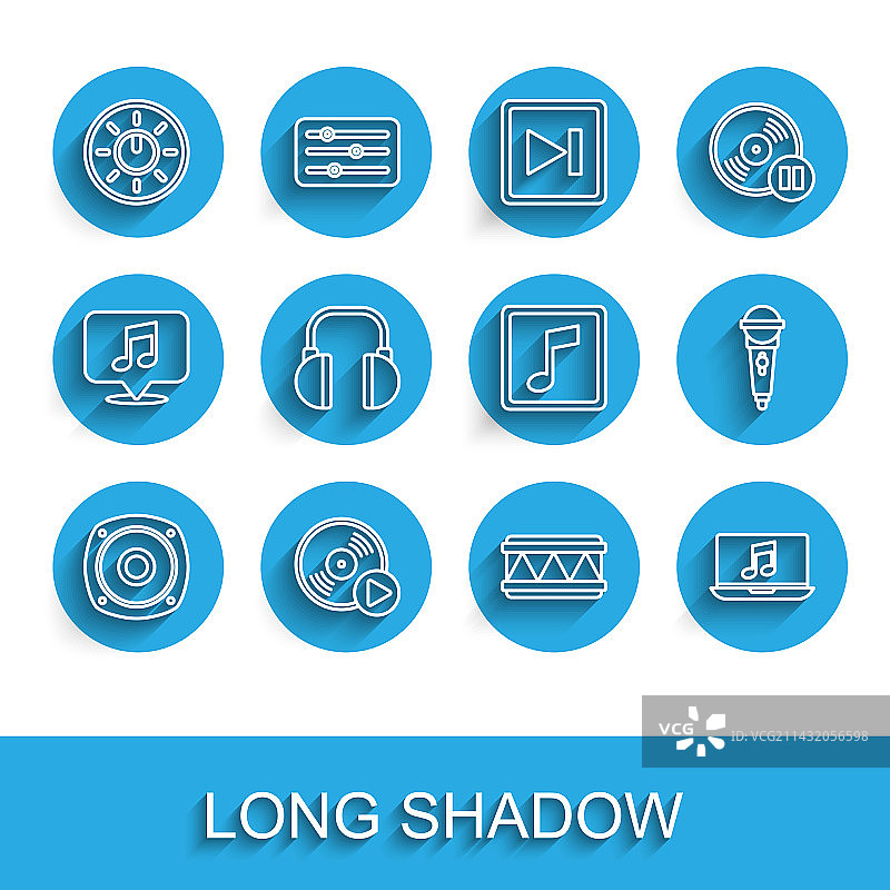 立体声扬声器、黑胶唱片和旋钮组合图片素材