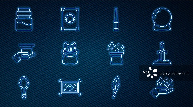 剑的闪耀星星魔术戏法图片素材