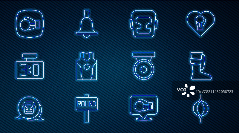 拳击沙袋运动拳击鞋组合图片素材