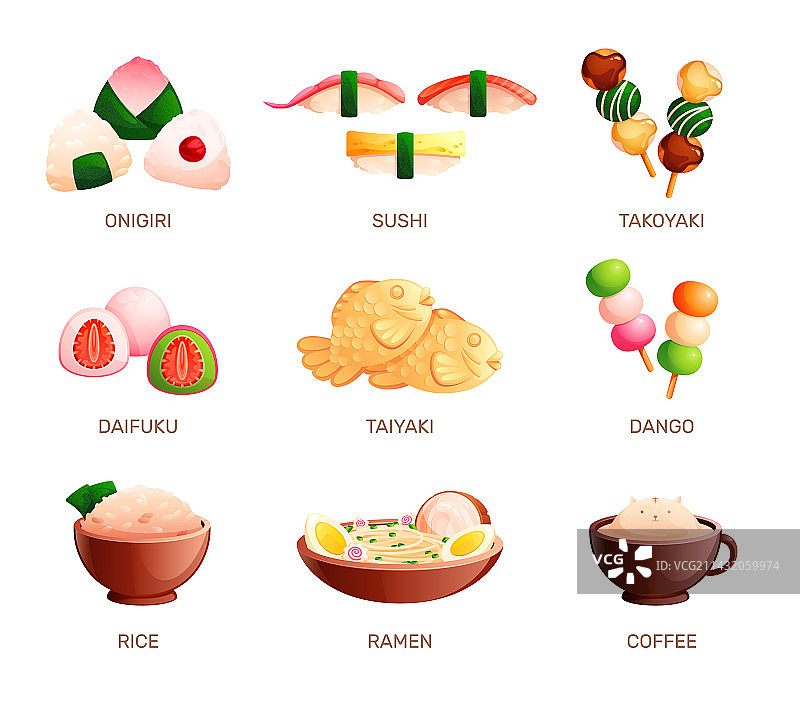 亚洲美食合集图片素材